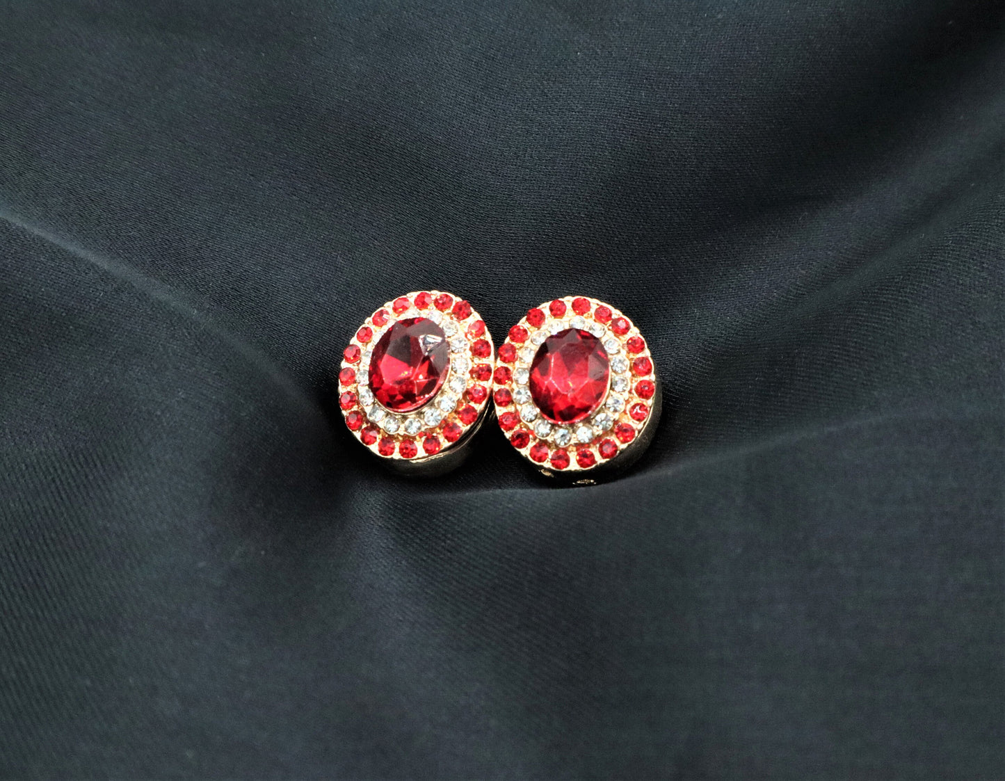 Hijab Magnet Pins That Are Magnetic To Wear With Hijabs, Scarfs, Shirts, Blouses and Chiffon - Set of 2 (Red)