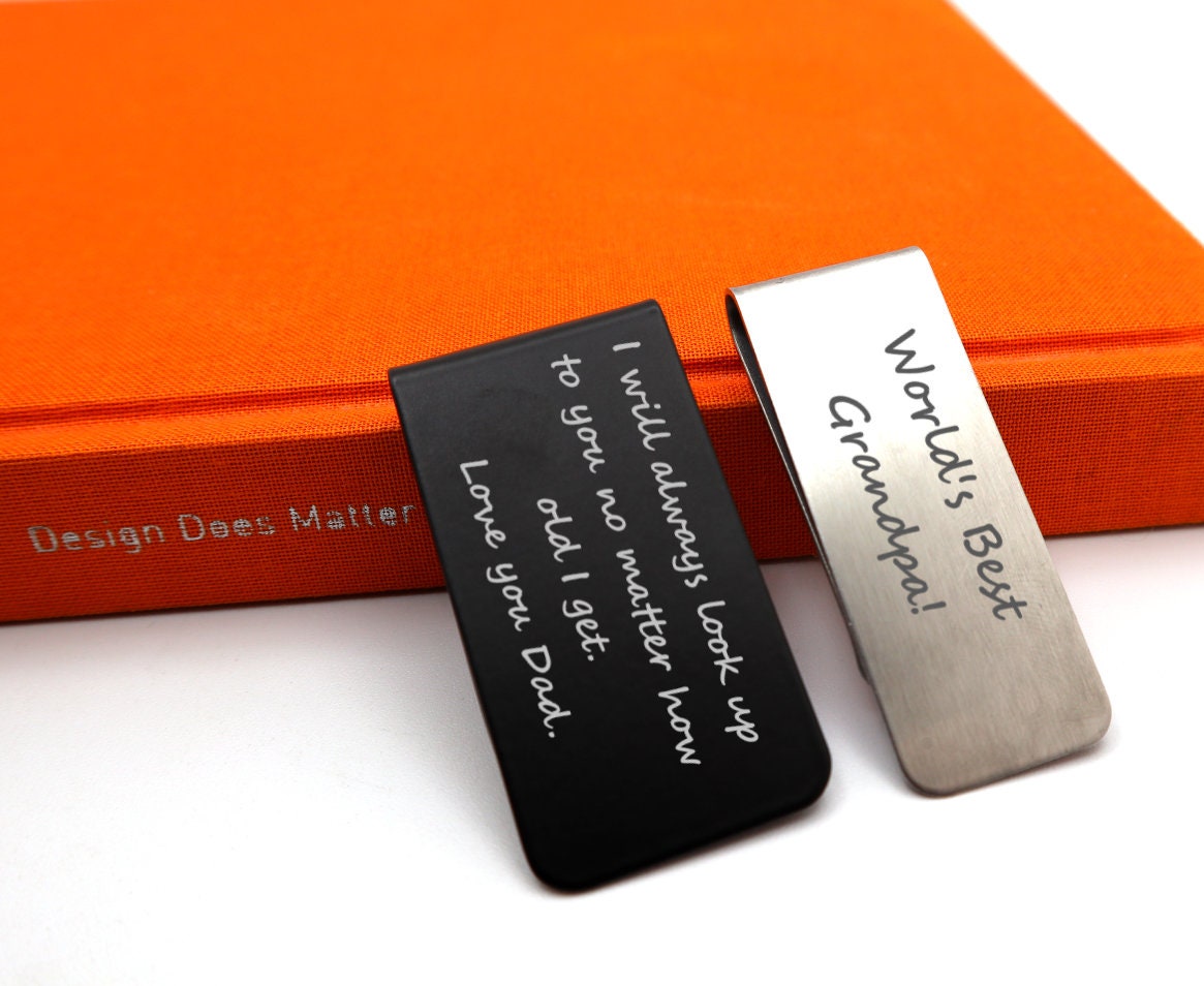 Personalized Money Clip Gift With Your Custom Engraved Message To Give As Birthday Gifts, Father Of The Bride, Groomsmen, And Gift For Dad