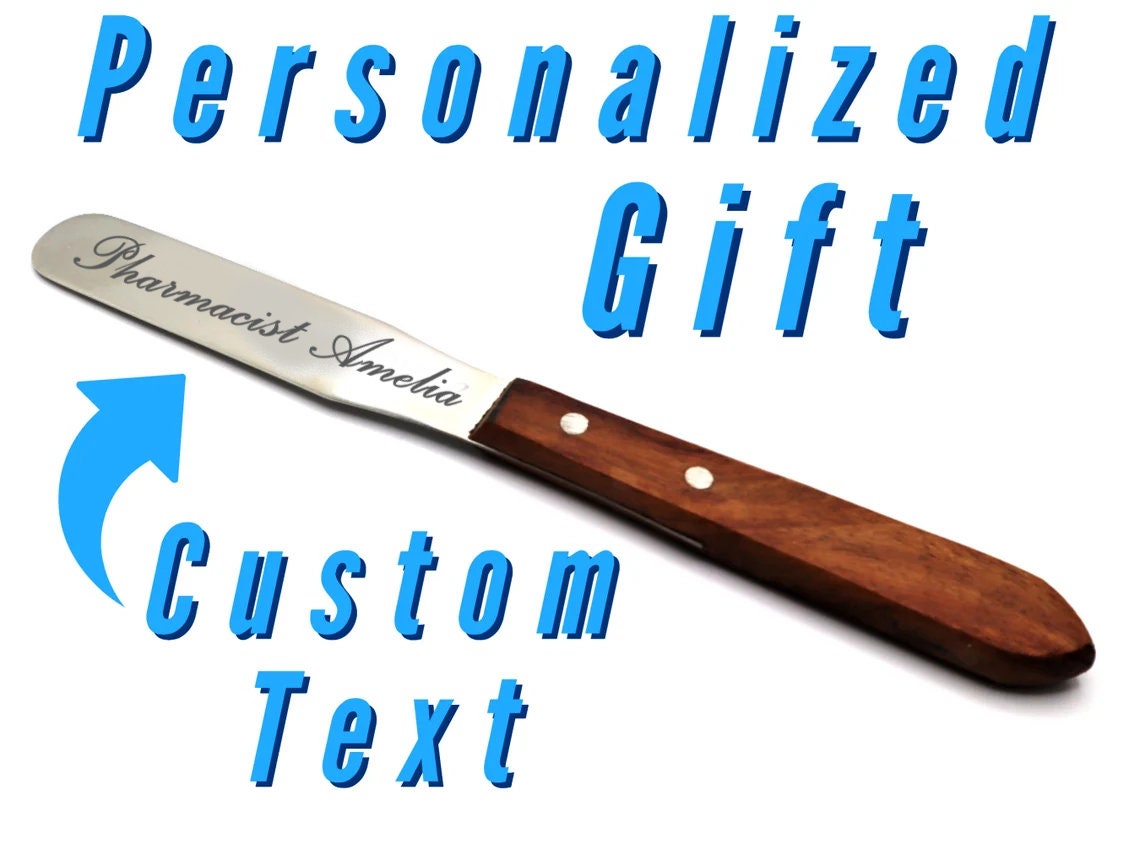 Custom Pharmacy Spatula For Pharmacists And Pharmacy Techs | Personalized Engraved Pharmacy Spatulas For Coworkers And Pharmacist As Gifts