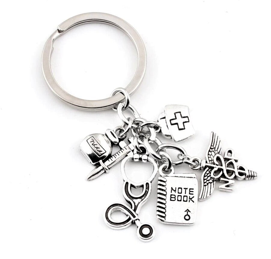 Custom Engraved Nurse Appreciation Gift For Nurse, Personalized Stethoscope ID Tag With Charm, Nursing Student Gift, Stethoscope Name Tag