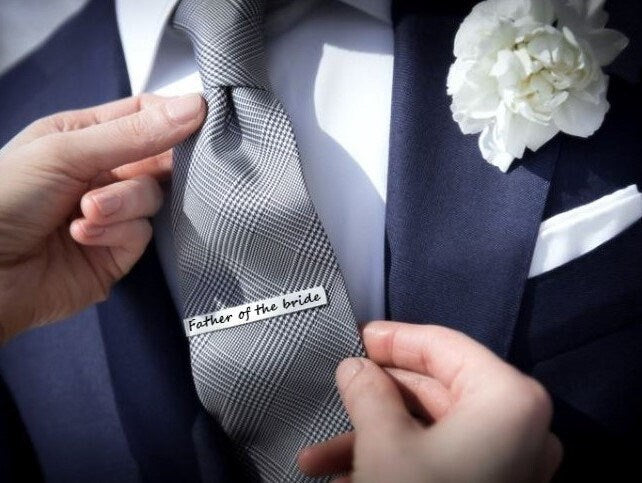 Personalized Tie Clip Bar For Groomsmen And Father Of The Bride And Groom | Engraved Tie Bar Clip For Wedding, Groomsman & Gift Occasions