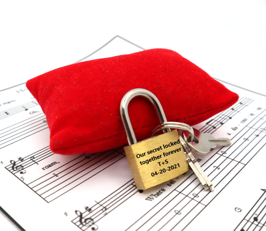 Personalized Love Lock For Valentine And Wedding Gift Engraved With Your Message | Custom Engraved Paris Love Lock Padlock With Heart Shape