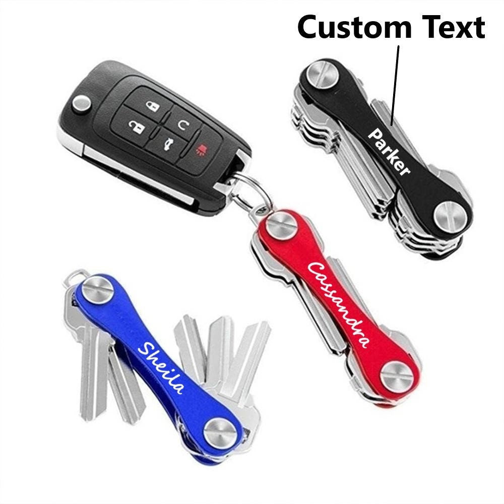 Personalized Smart Keychain Organizer To Give As Gifts for Birthday, Anniversary, Graduation, Wedding & Valentines Gift | Engraved Key Chain