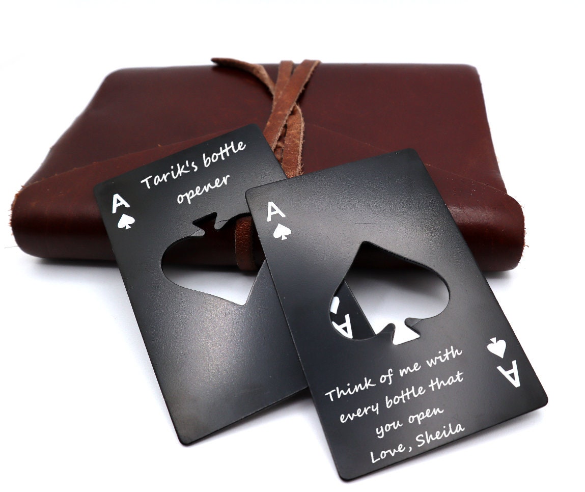 Custom Bottle Opener With Actual Image Engraved With Your Message For Special Occasions Such As Valentines, Weddings, and Groomsmen Gift