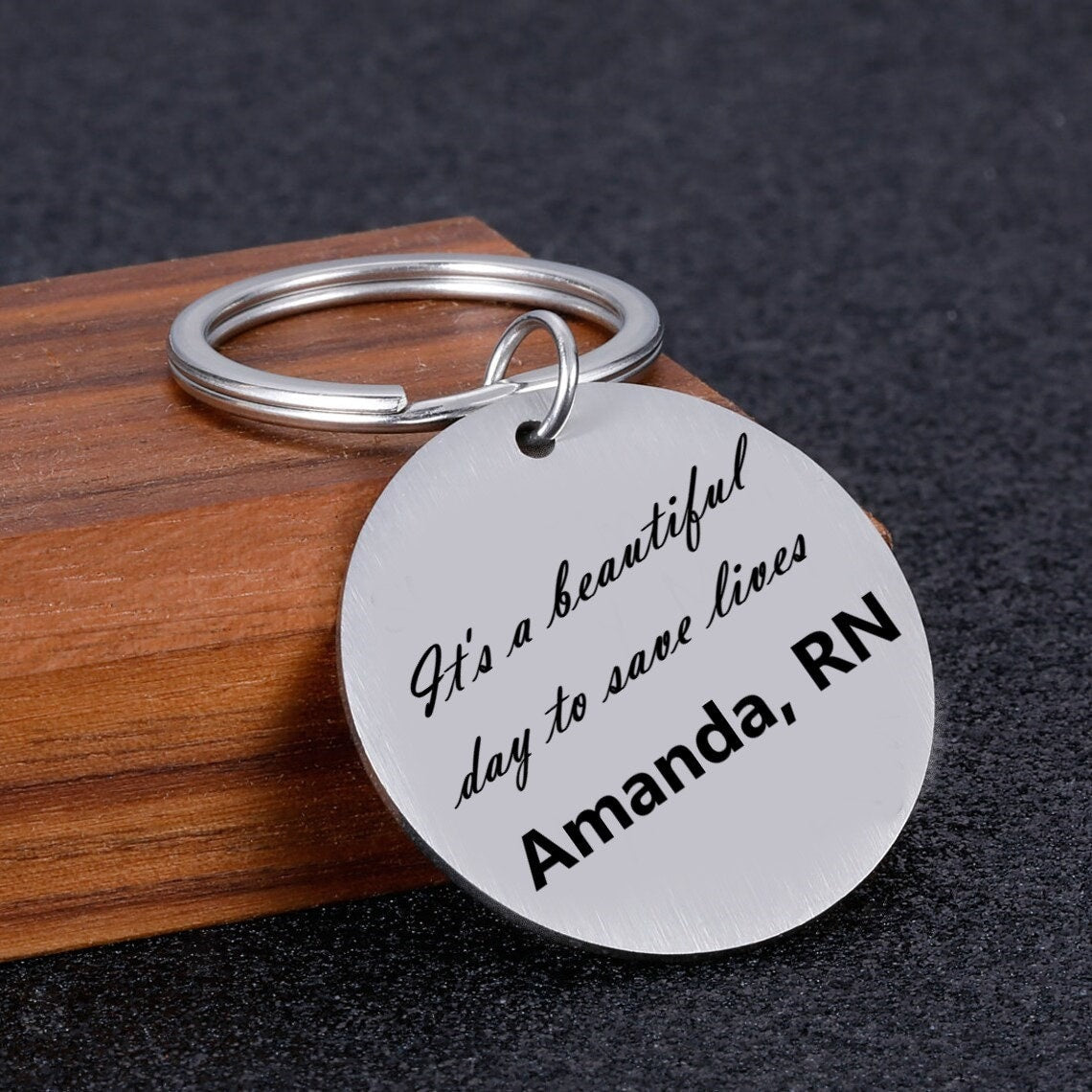 Personalized Inspirational Keychain, Custom Engraved Corporate Gifts, Motivational Gift Keyring For Colleagues, Employees Appreciation Gifts