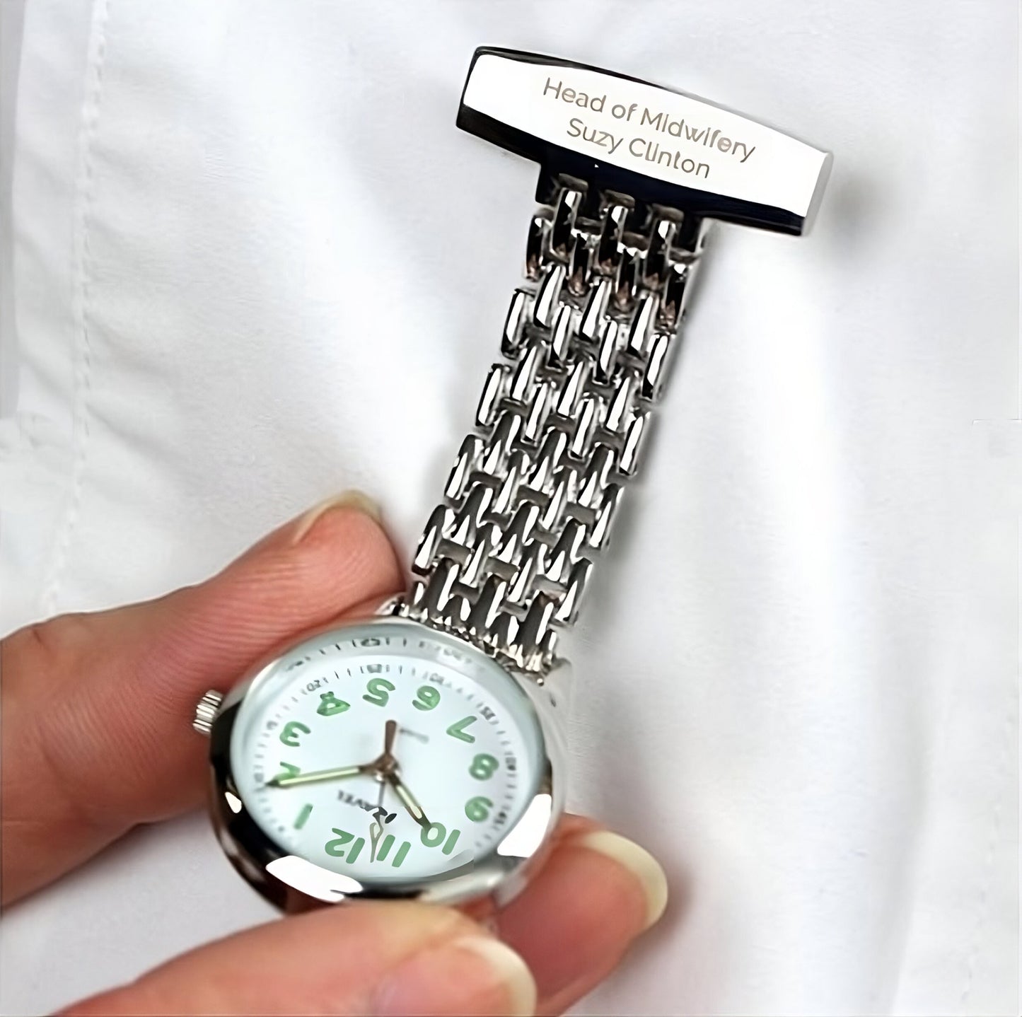 Personalized Inspirational Nurse Pocket Watch Engraved With Name For Nurses, Vet Tech, Veterinarians, And To Give As Medical Graduation Gift