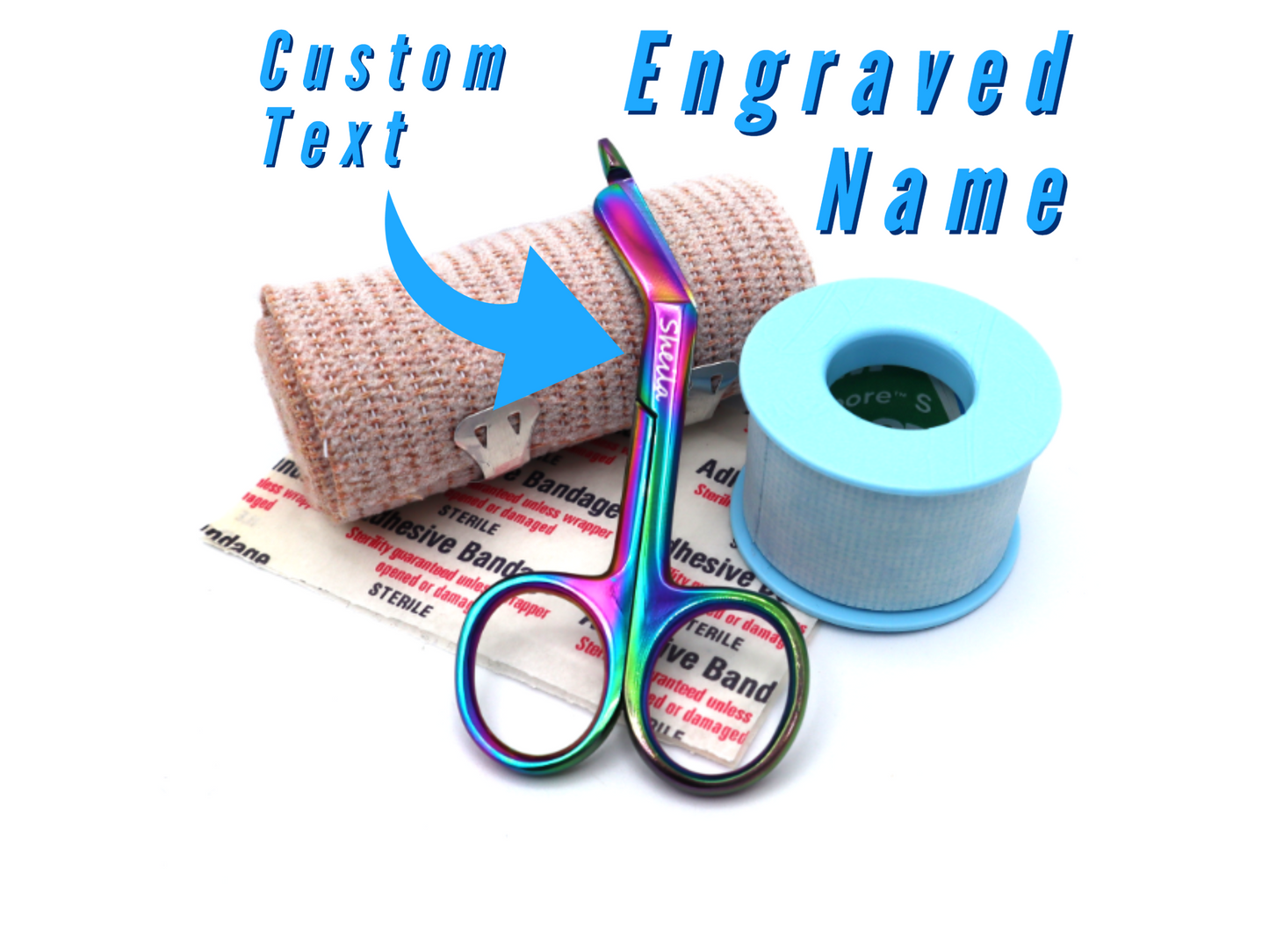 Custom Engraved Bandage Scissors For Vet Tech, Nurses and Nursing Students, Vet Tech Week Gift Ideas For Nurse Appreciation - Stethoscope