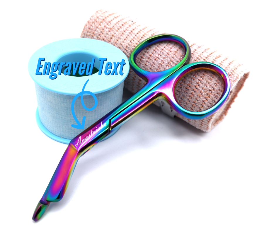 Custom Engraved Bandage Scissors For Vet Tech, Nurses and Nursing Students, Vet Tech Week Gift Ideas For Nurse Appreciation - Stethoscope