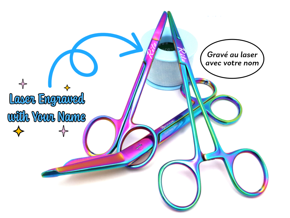 Personalized Nurse Gift Set With Bandage Scissor, Hemostat, Suture Scissor | Gift For Nursing Students, Vet Tech Gift Ideas, RN Stethoscope