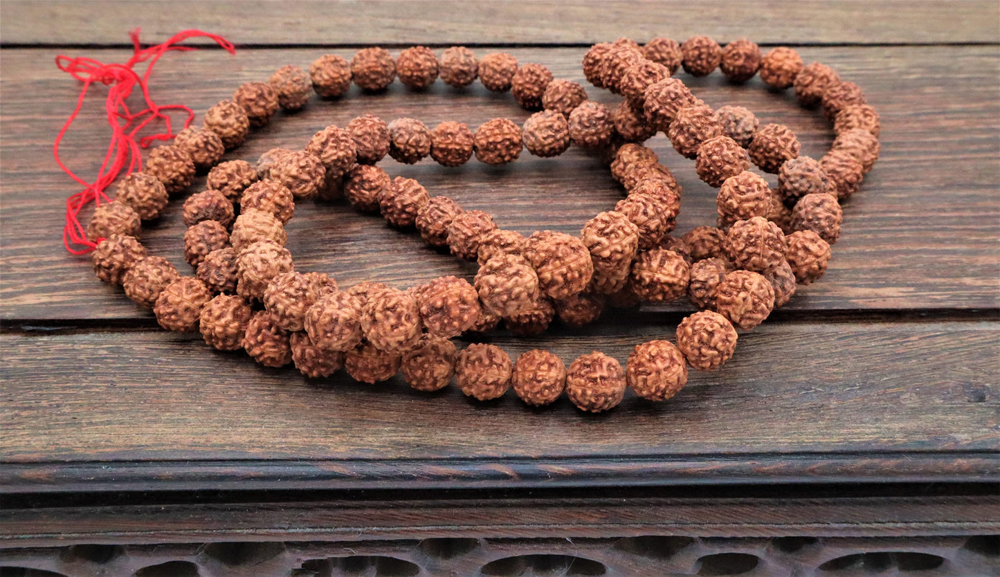 Rudraksha Mala Beads Necklace With 108 Prayer Beads for Japa, Meditation, And To Increase Calmness | Rudraksha beads, Rosary beads, Mala