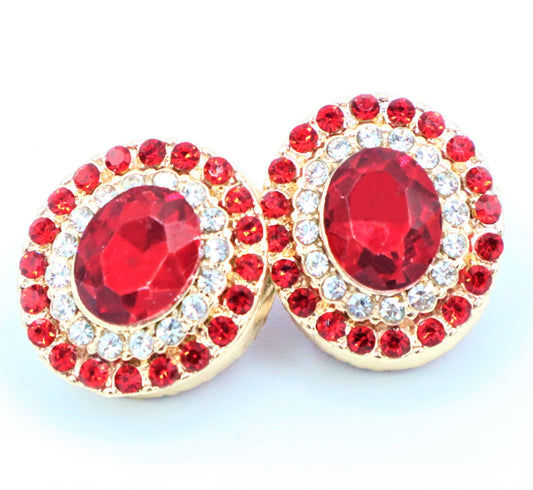 Hijab Magnet Pins That Are Magnetic To Wear With Hijabs, Scarfs, Shirts, Blouses and Chiffon - Set of 2 (Red)