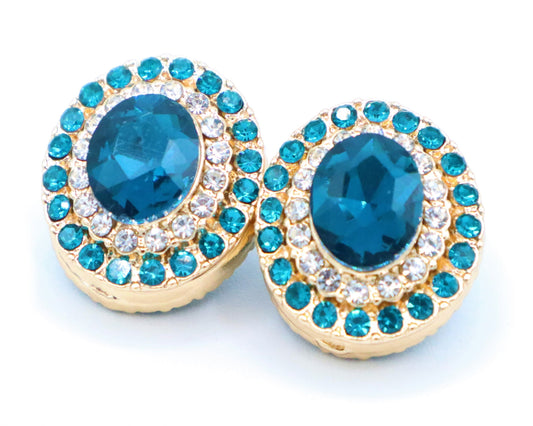 Hijab Pins With Magnet To Wear With Hijabs, Scarfs, Shirts, Blouses and Chiffon - Set of 2 (Blue)