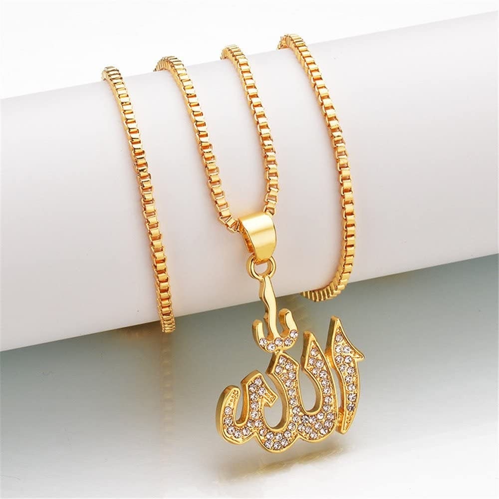 Allah Necklace With An Islamic Gold Pendant For Men And Women To Give As Perfect Islamic Gift During Eid and Ramadan