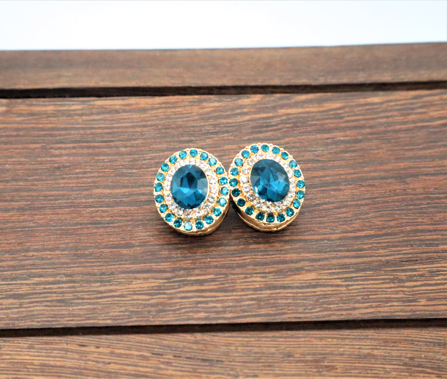Hijab Pins With Magnet To Wear With Hijabs, Scarfs, Shirts, Blouses and Chiffon - Set of 2 (Blue)
