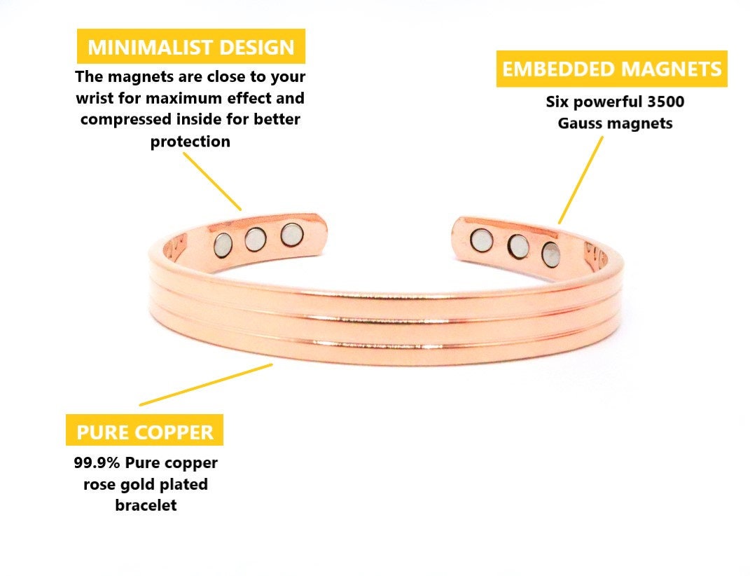 Copper Bracelet, Magnetic Bracelet, Copper Bracelet With Magnets For Arthritis, Pain Relief, Joint Pain, Magnetic Therapy, And Stiffness