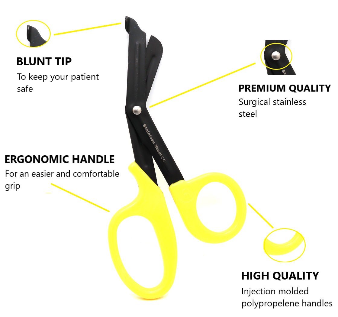 Personalized Bandage Scissor EMT Trauma Shear With Coated Black Stainless Steel For Nurses, Vet Tech Gift Ideas, And Nurse Appreciation Gift