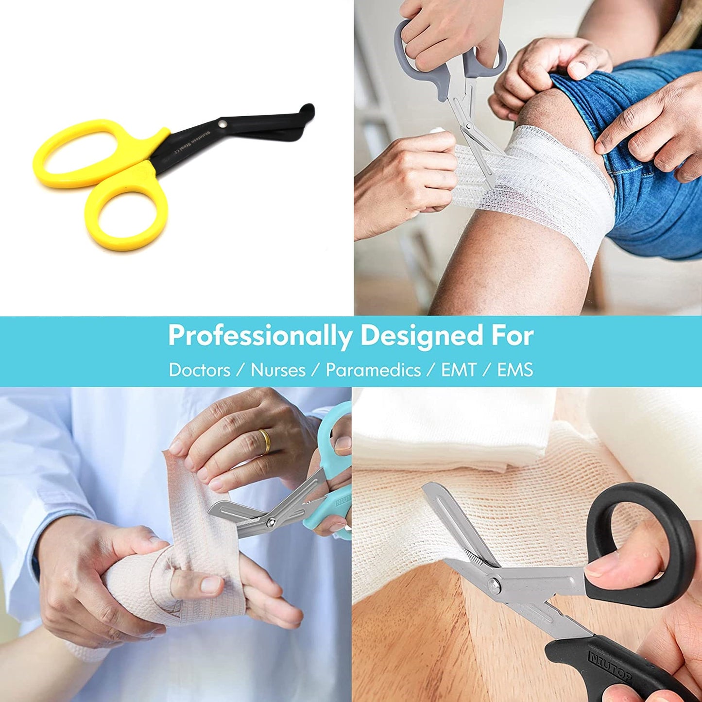 Personalized Bandage Scissor EMT Trauma Shear With Coated Black Stainless Steel For Nurses, Vet Tech Gift Ideas, And Nurse Appreciation Gift