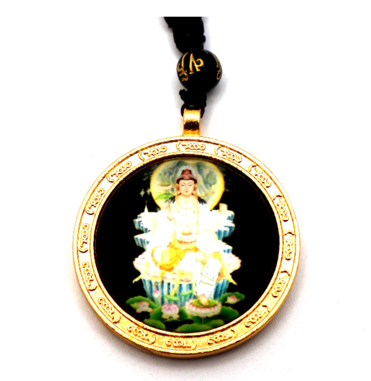 Buddha Pendant Necklace With A Crystal Amitabha For Positive Energy | Jade Lucky Charm Protection Gift For Him, Her, Men, And Women, Featuring Boho Jewelry