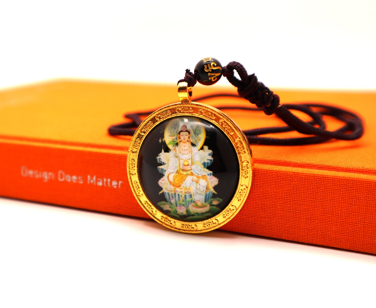 Buddha Pendant Necklace With A Crystal Amitabha For Positive Energy | Jade Lucky Charm Protection Gift For Him, Her, Men, And Women, Featuring Boho Jewelry