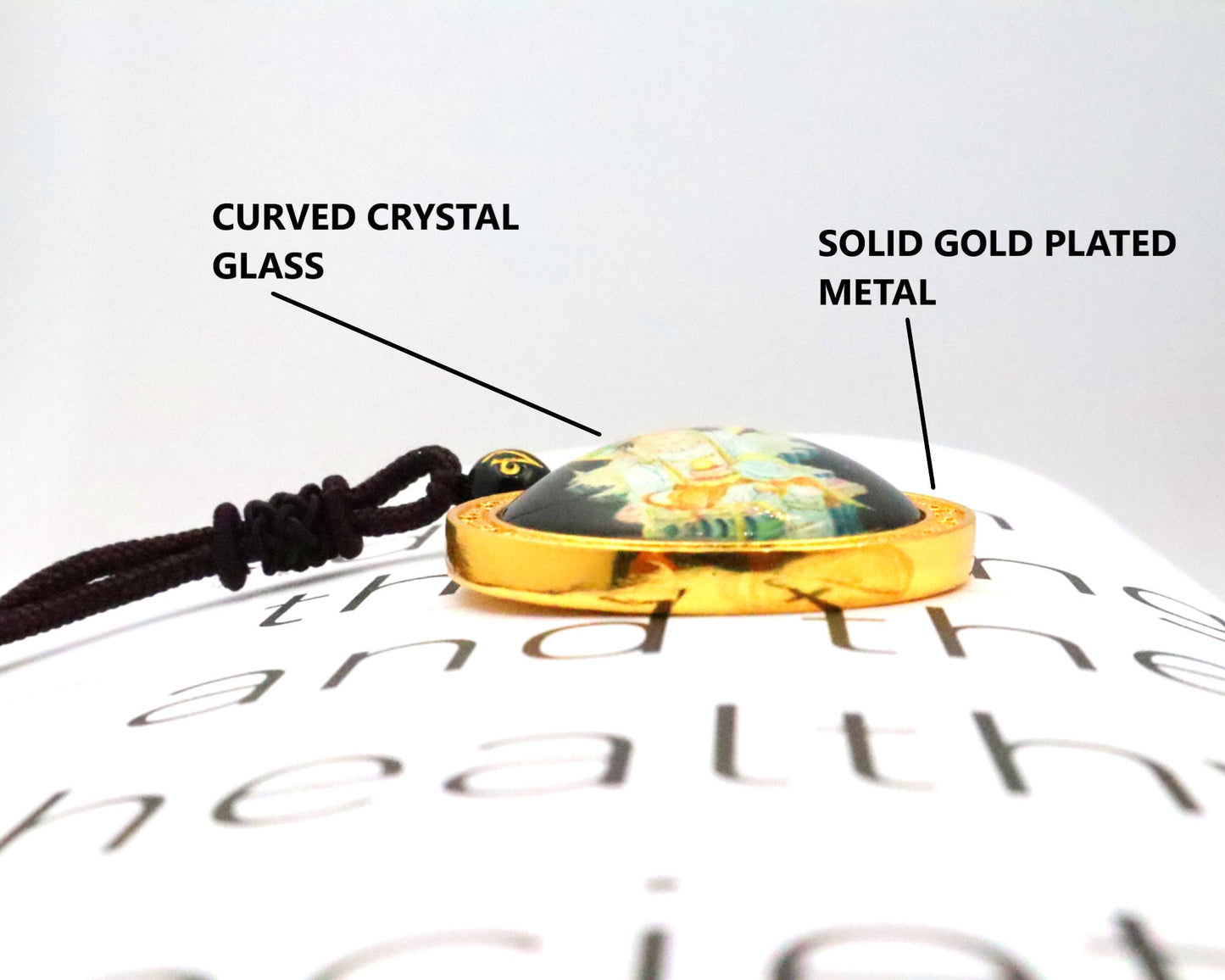 Buddha Pendant Necklace With A Crystal Amitabha For Positive Energy | Jade Lucky Charm Protection Gift For Him, Her, Men, And Women, Featuring Boho Jewelry