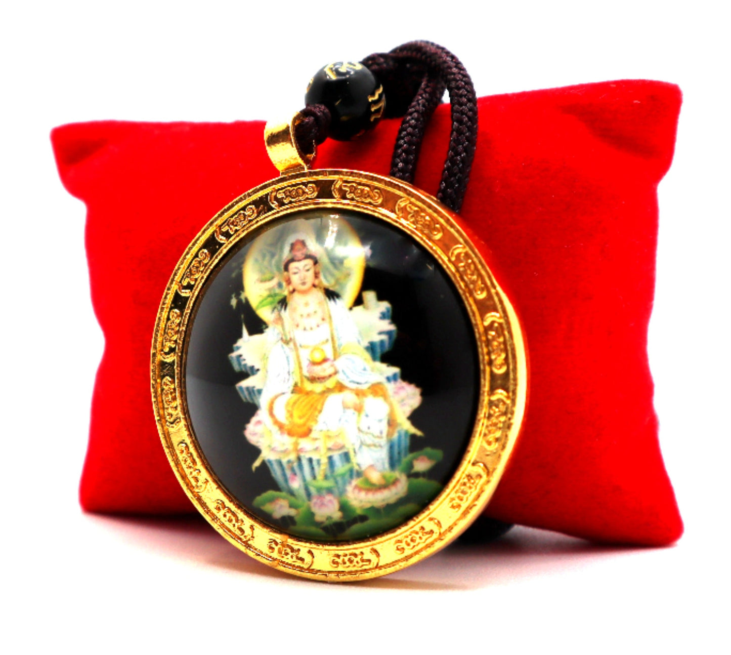 Buddha Pendant Necklace With A Crystal Amitabha For Positive Energy | Jade Lucky Charm Protection Gift For Him, Her, Men, And Women, Featuring Boho Jewelry