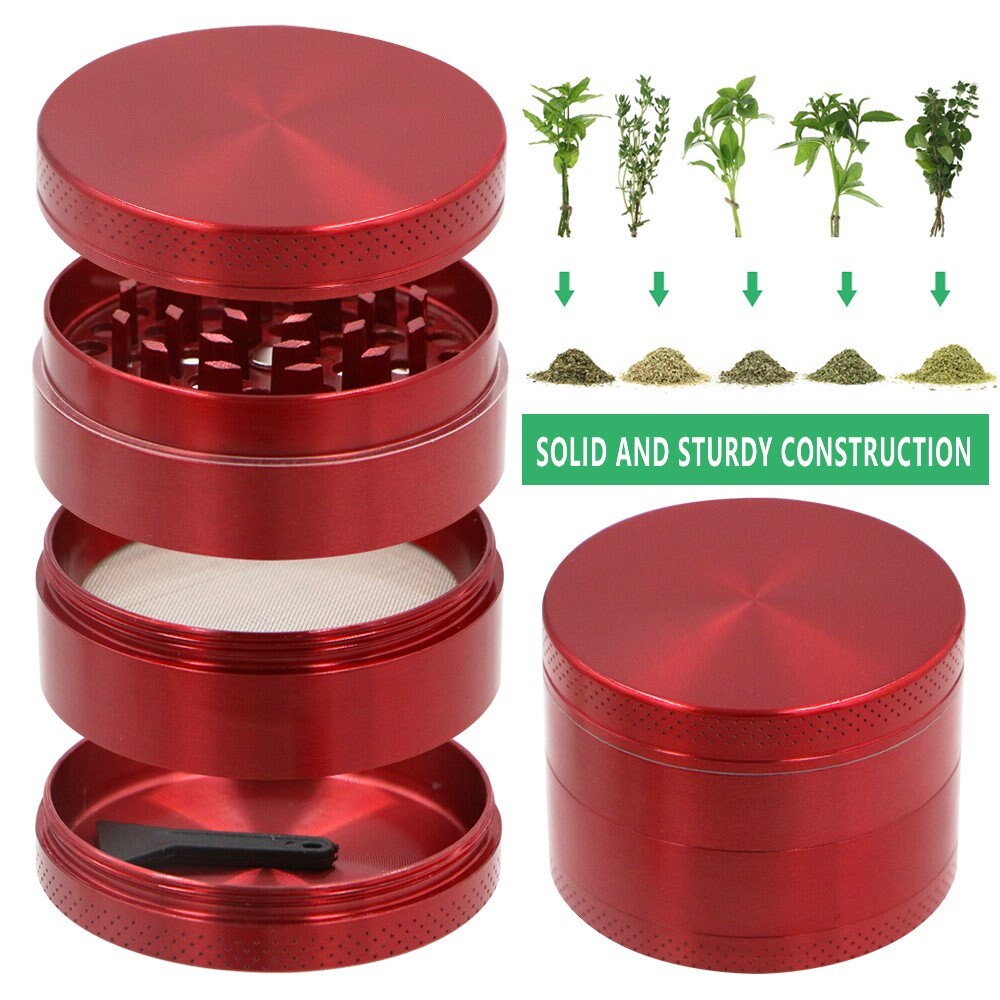 Personalized 4 Piece Herb Grinder Custom Engraved With Your Message | Personalized Metal Herb And Spice Grinder For Food Enthusiast