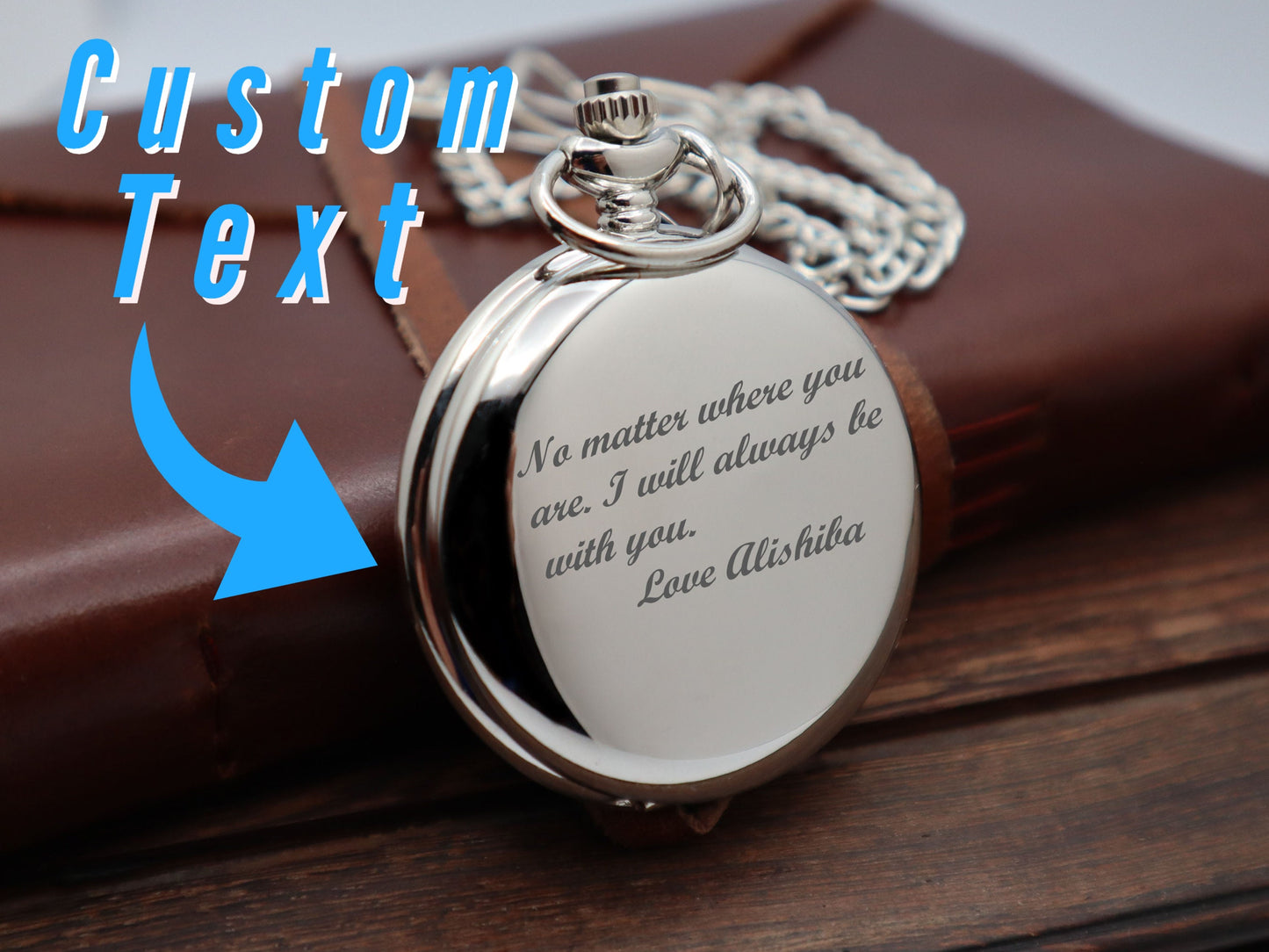 Pocket Watch Personalized | Engraved Pocket Watch | Custom Vintage Looking Pocket Watches With Chain | Gift For Dad | Gift For Him Boyfriend