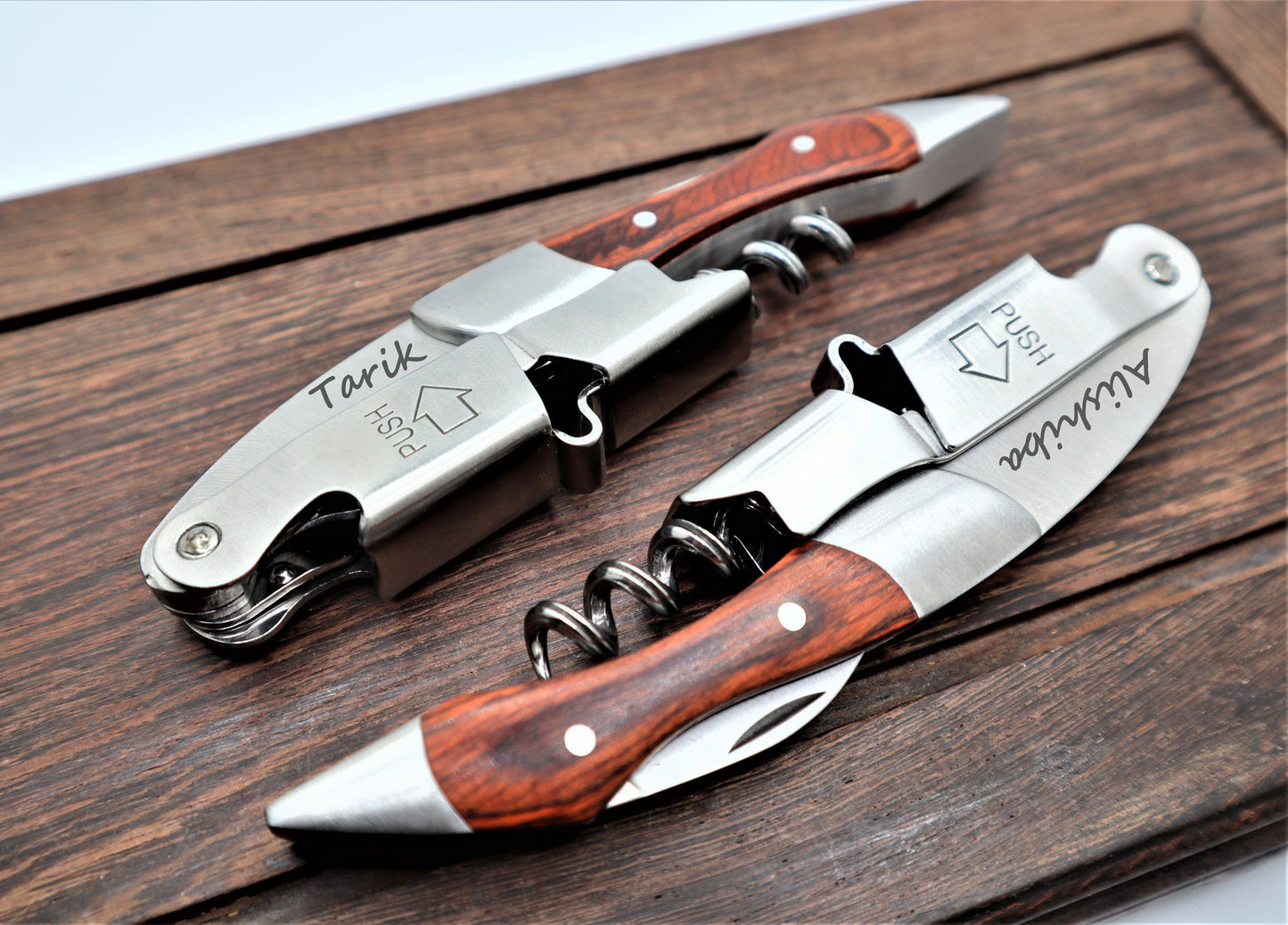 Personalized CorkScrew Wine Bottle Opener | Groomsmen Gifts | Custom Cork Screw | Engraved Wedding Gift For Groomsman Bartender Sommeliers