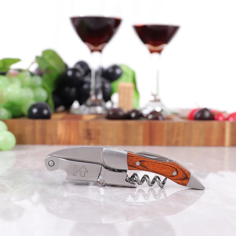 Personalized CorkScrew Wine Bottle Opener | Groomsmen Gifts | Custom Cork Screw | Engraved Wedding Gift For Groomsman Bartender Sommeliers