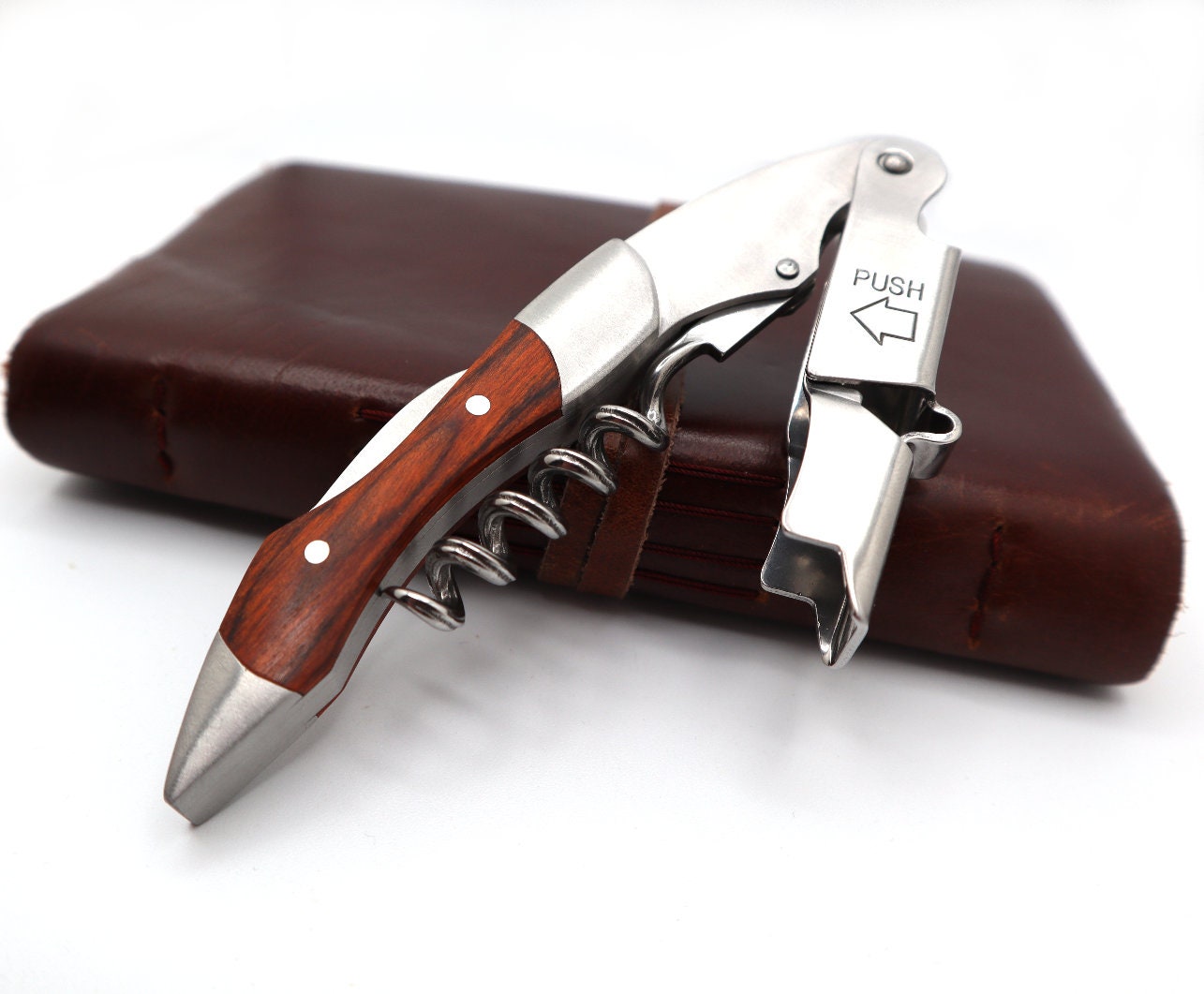 Personalized CorkScrew Wine Bottle Opener | Groomsmen Gifts | Custom Cork Screw | Engraved Wedding Gift For Groomsman Bartender Sommeliers