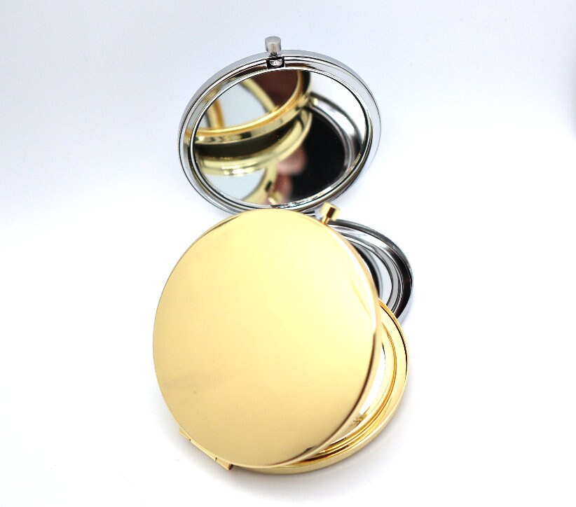Personalized Compact Mirror, Pocket Mirror with Custom Engraved Message, Custom Makeup Mirror, Purse Mirror, Birthday Gift, Bridesmaid Gift