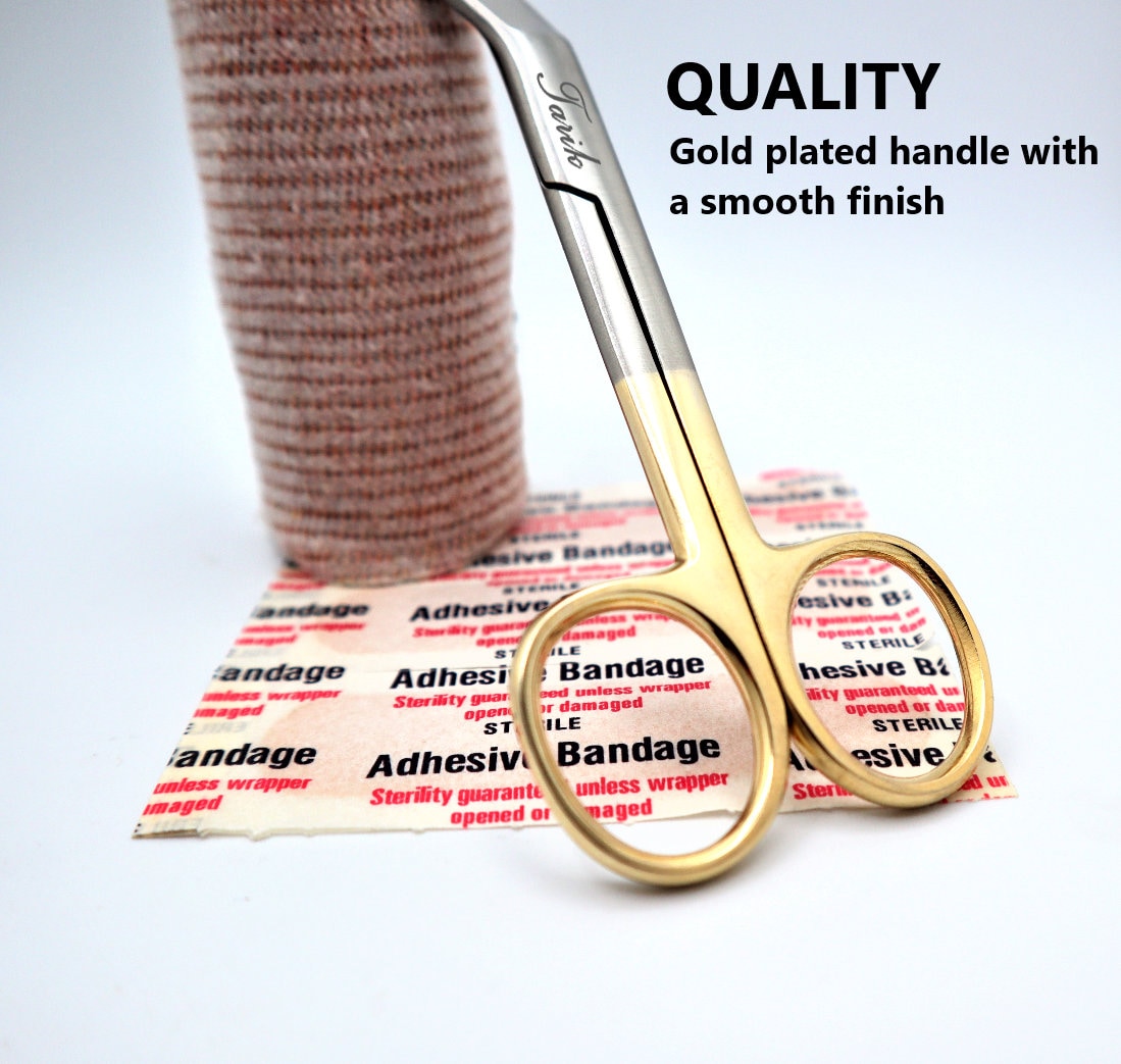Nurse Gift Set With Personalized Bandage Scissor And Hemostat | Medical Nursing Students, Veterinary Vet Tech Stethoscope Clip Board RN Gold