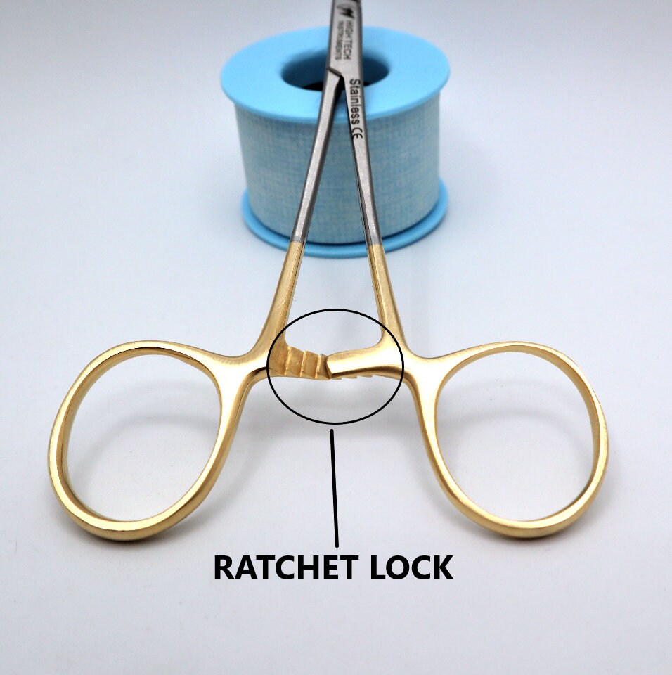 Nurse Gift Set With Personalized Bandage Scissor And Hemostat | Medical Nursing Students, Veterinary Vet Tech Stethoscope Clip Board RN Gold