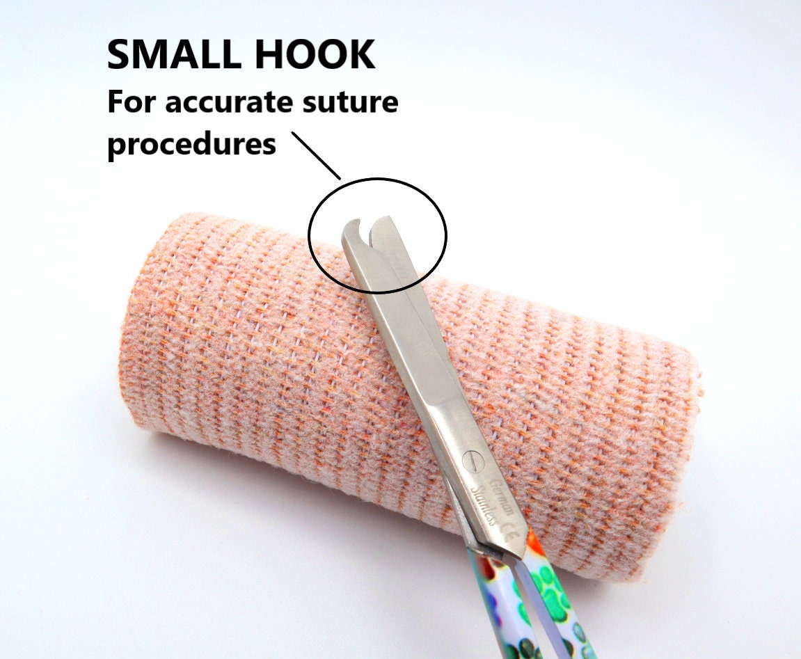 Personalized Suture Scissor To Use With Nurse Bandage Scissors and Hemostat | Veterinary Vet Tech And Nurse Appreciation Gift For Nurses RN