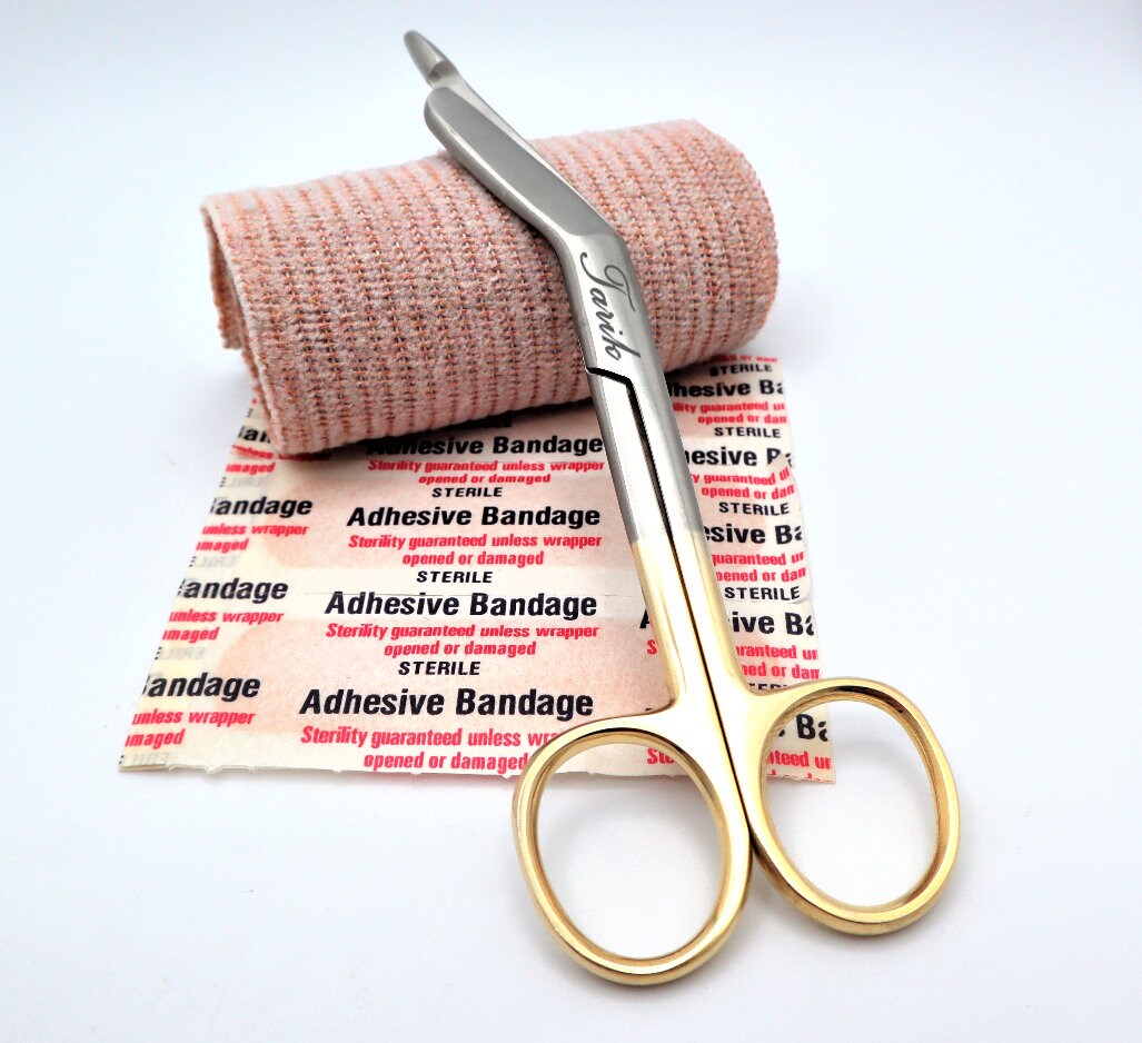 Nurse Gift Set With Personalized Bandage Scissor And Hemostat | Medical Nursing Students, Veterinary Vet Tech Stethoscope Clip Board RN Gold