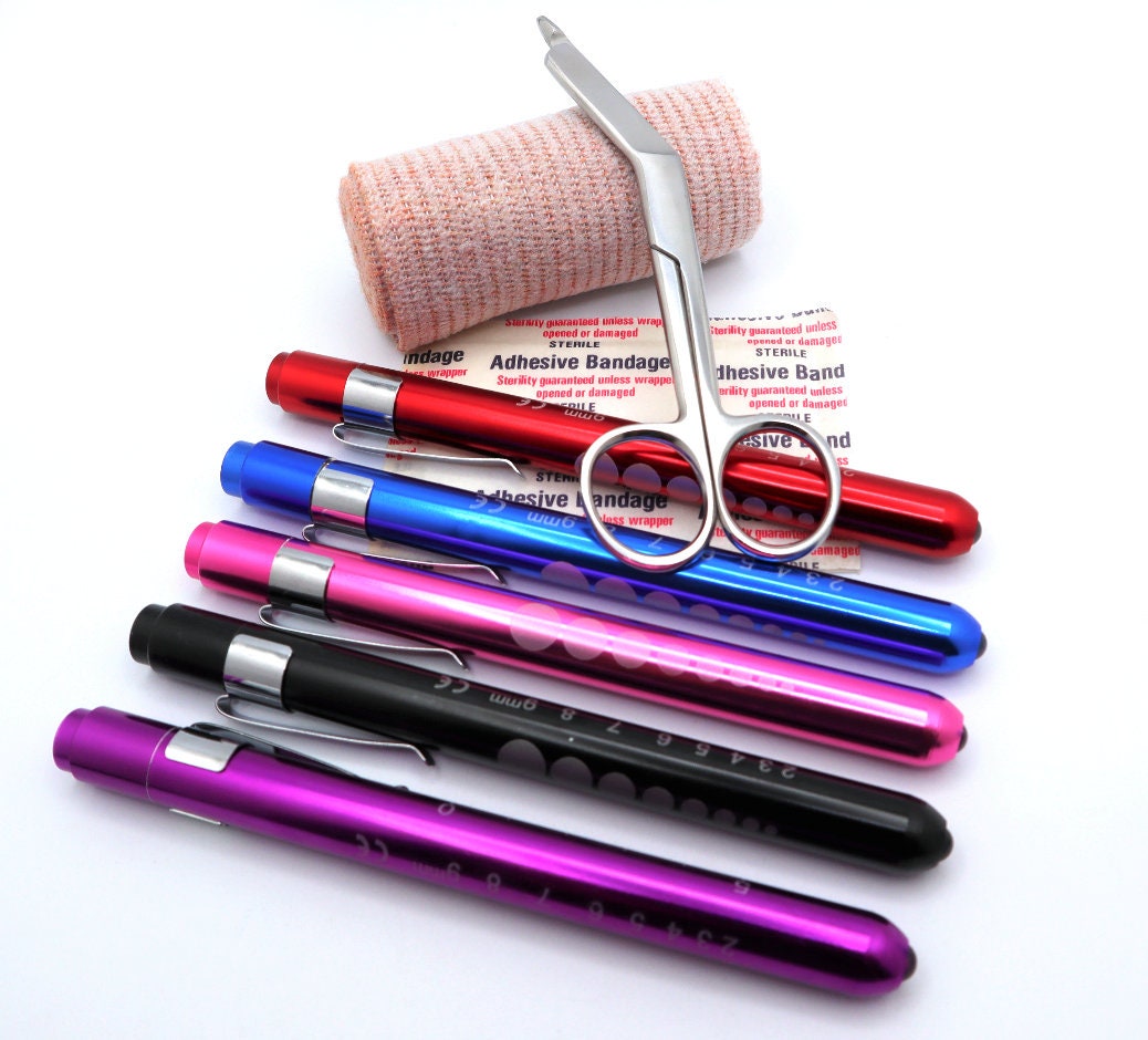 Personalized Nurse Appreciation Gift Set With Bandage Scissor And Penlight, Pen Light For Nursing Students Veterinary Vet Tech And Gift Set