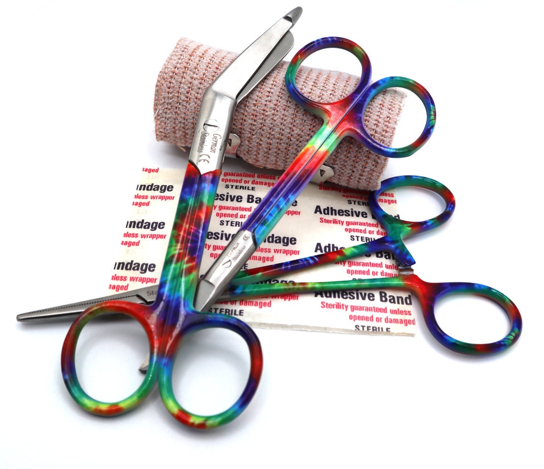 Personalized Gift Set For Nurse With Bandage Scissor, Hemostat, Suture Scissor | Vet Tech, Veterinary & Nursing Student Graduation Gifts