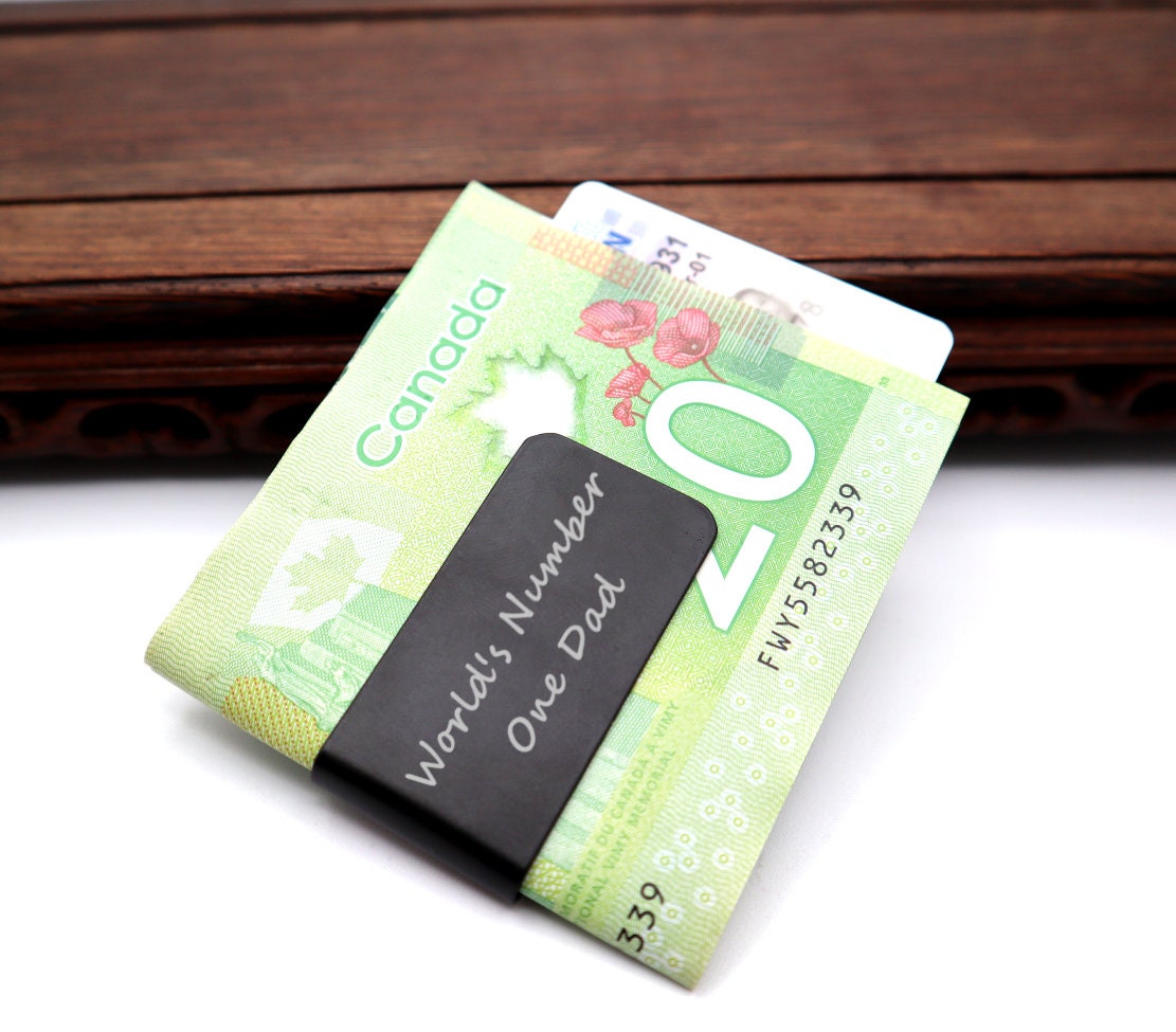 Personalized Money Clip Gift With Your Custom Engraved Message To Give As Birthday Gifts, Father Of The Bride, Groomsmen, And Gift For Dad