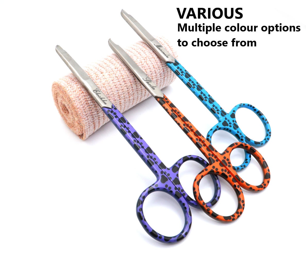 Personalized Suture Scissor To Use With Nurse Bandage Scissors and Hemostat | Veterinary Vet Tech And Nurse Appreciation Gift For Nurses RN