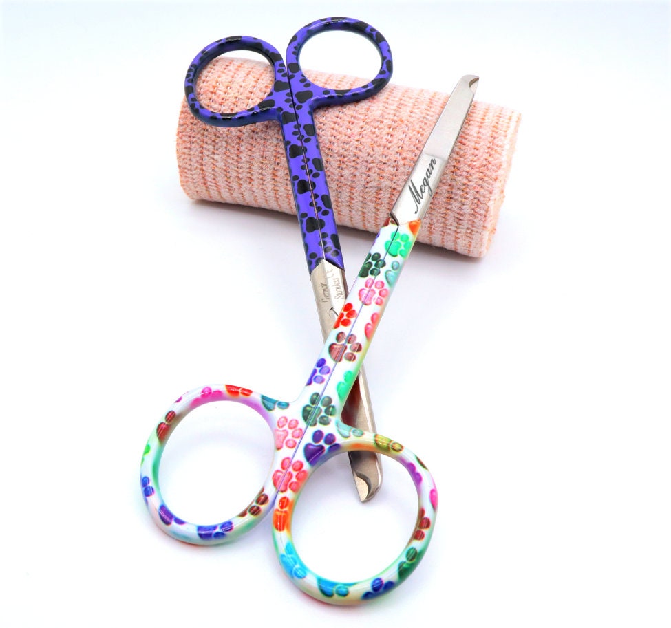 Personalized Suture Scissor To Use With Nurse Bandage Scissors and Hemostat | Veterinary Vet Tech And Nurse Appreciation Gift For Nurses RN