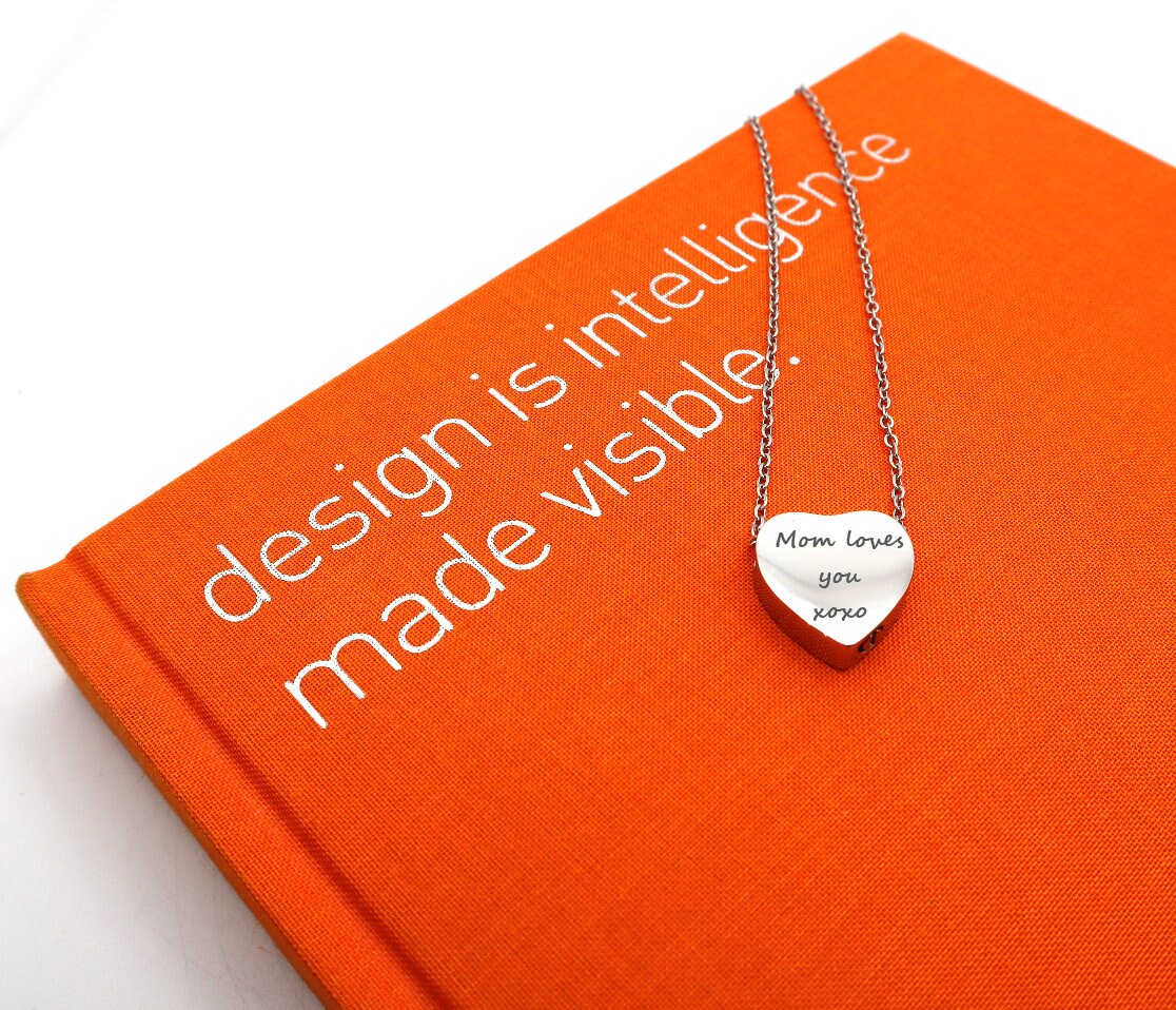 Personalized Urn Necklace For Human Ashes With Your Message Custom Engraved To Wear As A Cremation Cremate Jewelry - Dad, Mom, Dog, Pet