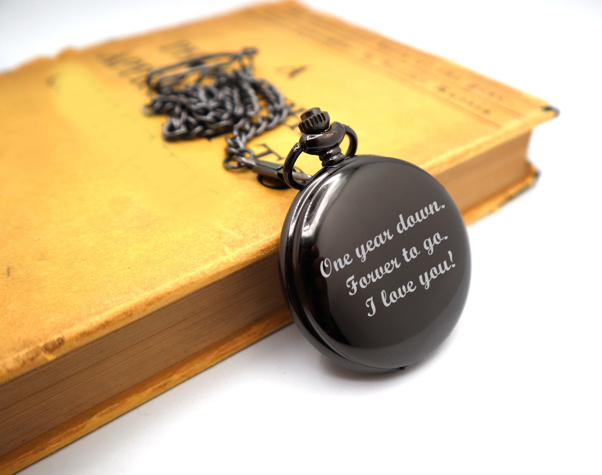 Pocket Watch Personalized | Engraved Pocket Watch | Custom Vintage Looking Pocket Watches With Chain | Gift For Dad | Gift For Him Boyfriend