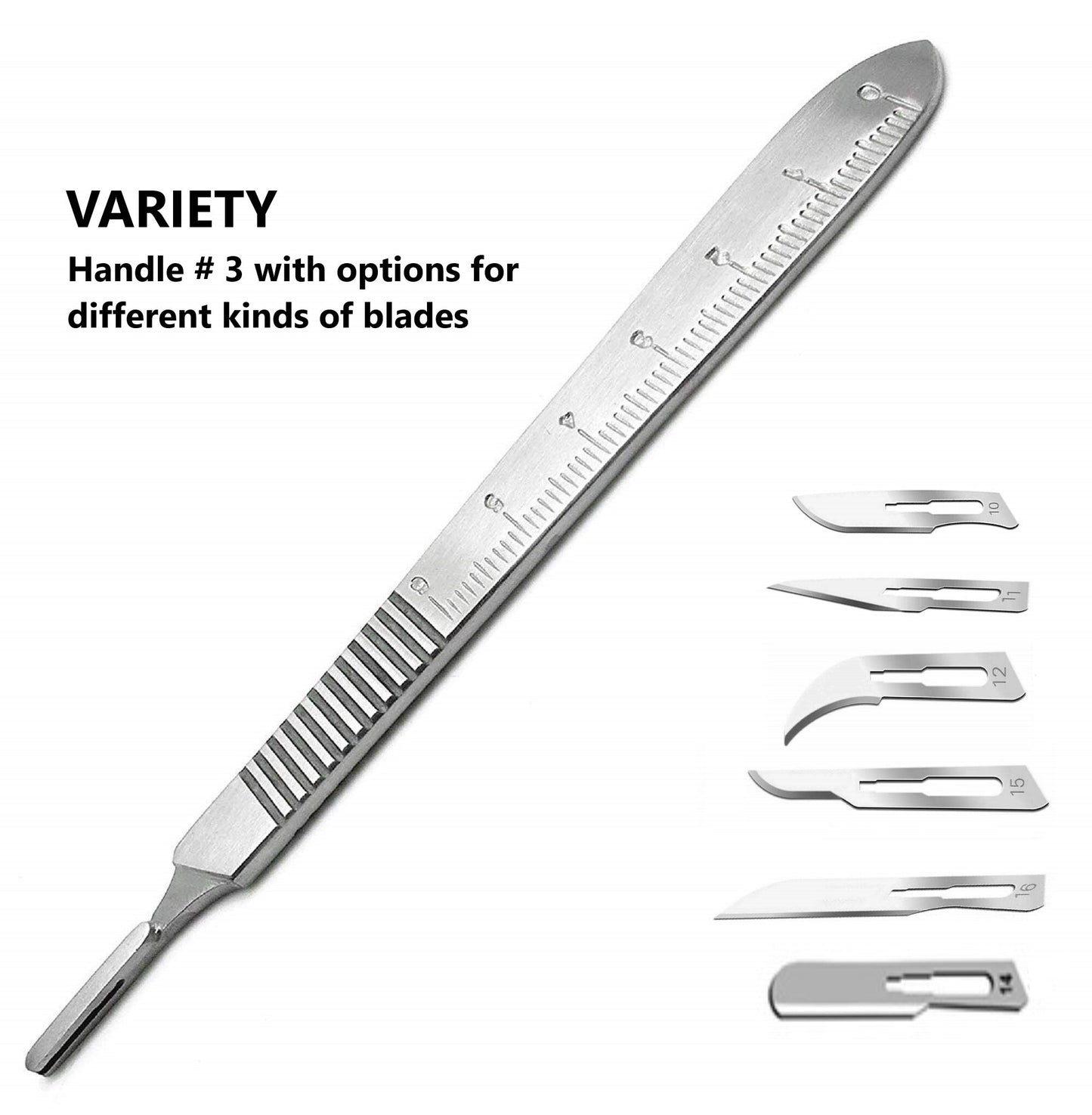 Personalized Derma Carving Kit With 100 Scalpel Blades, Blade Remover And Handle # 3 For Leather Cutting DIY Art Kraft Hobby Sculptor Tool