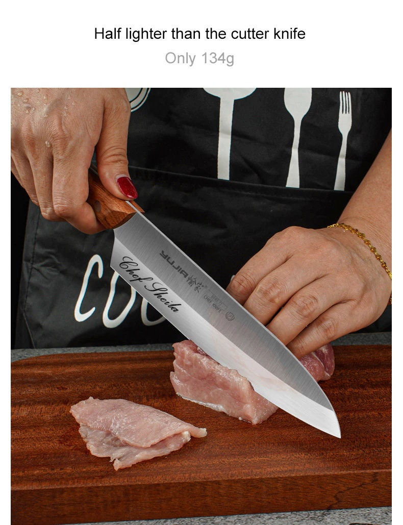 Personalized Japanese Chef Knife | Engraved Chef's Knife Set With Cutting Board For Culinary Gift | Custom Handmade Kitchen Knives For Gift