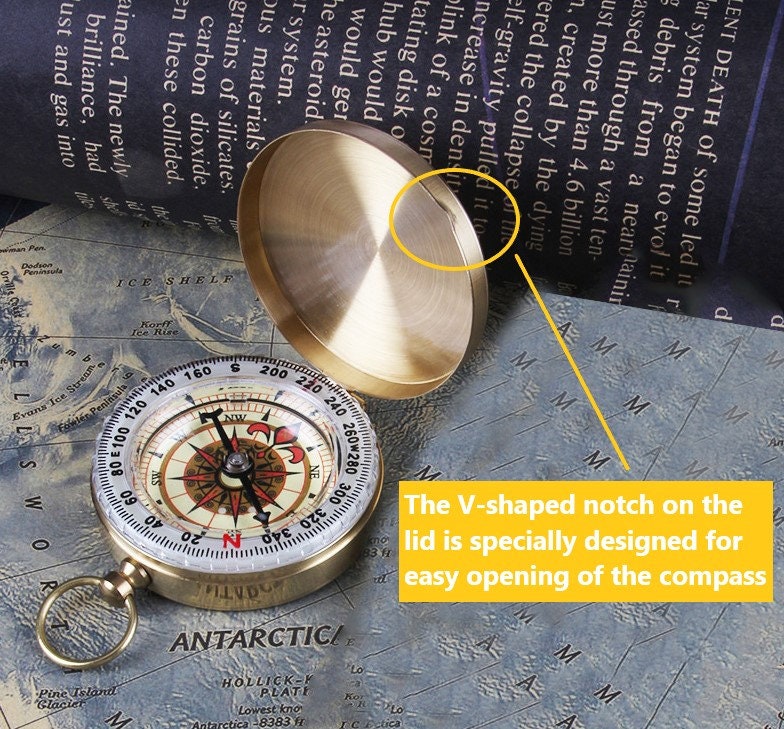 Personalized Compass With Engraved Name | Custom Pocket Compass Gift For Communion, Graduation, Anniversary, Hiking Gifts, Baptism Compass