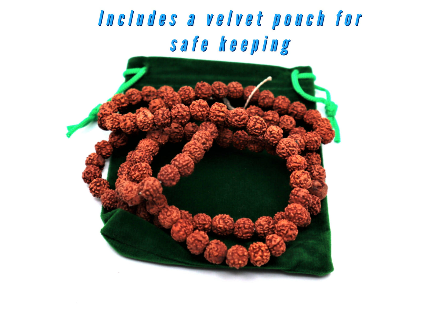 Rudraksha Mala Beads Necklace With 108 Prayer Beads for Japa, Meditation, And To Increase Calmness | Rudraksha beads, Rosary beads, Mala