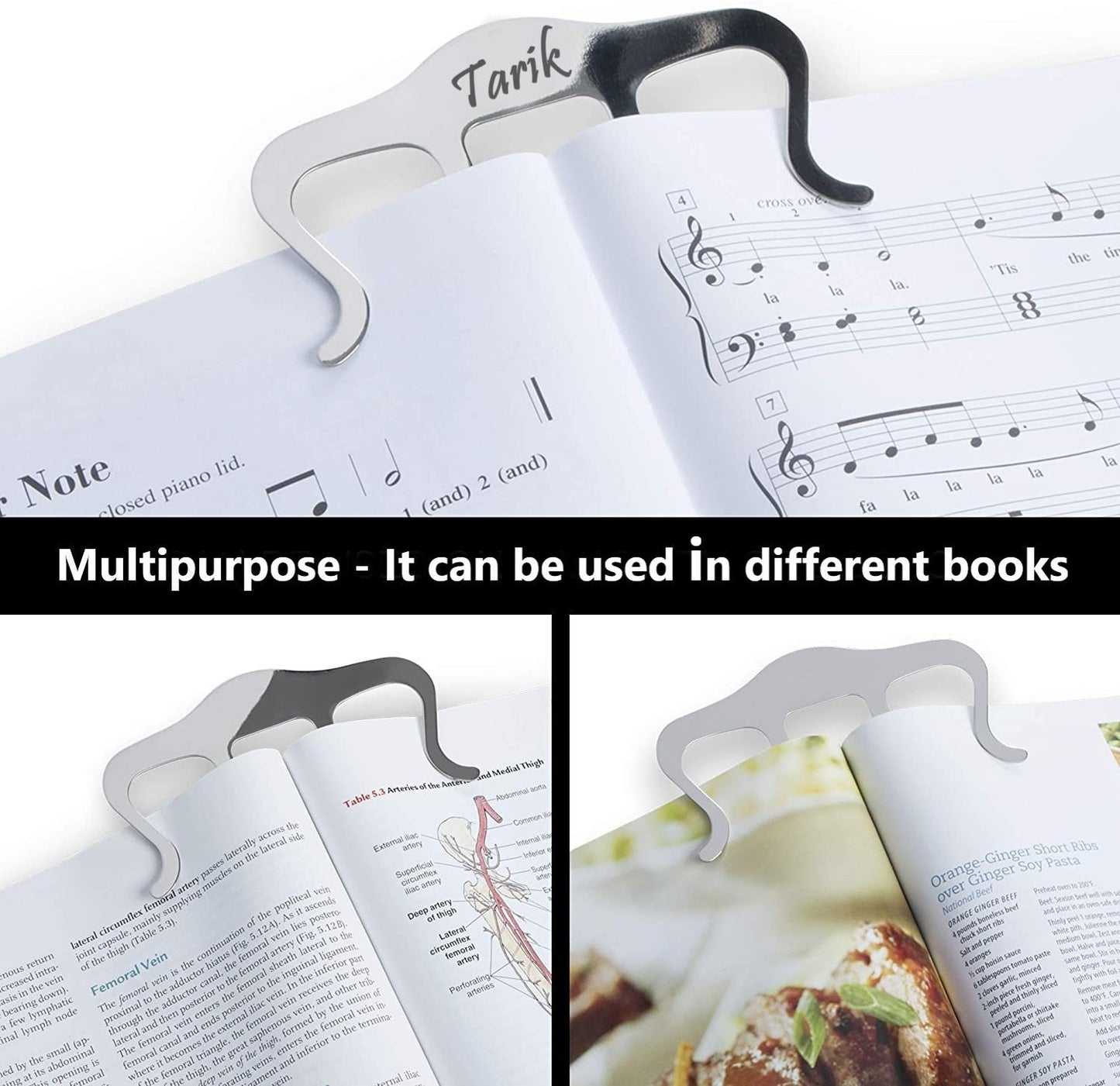 Personalized Music Clip Page Holder | Custom Engraved Sheet Music Page Holder | Piano Teacher Gift, Book Page Holder, Piano Music Bookmark