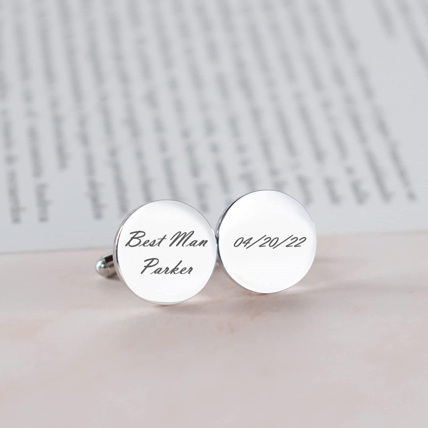 Cufflinks Personalized For Special Occasions Such As Gift For Husband, Groomsmen, Father Of The Bride, Wedding Cufflink, And Gift For Him