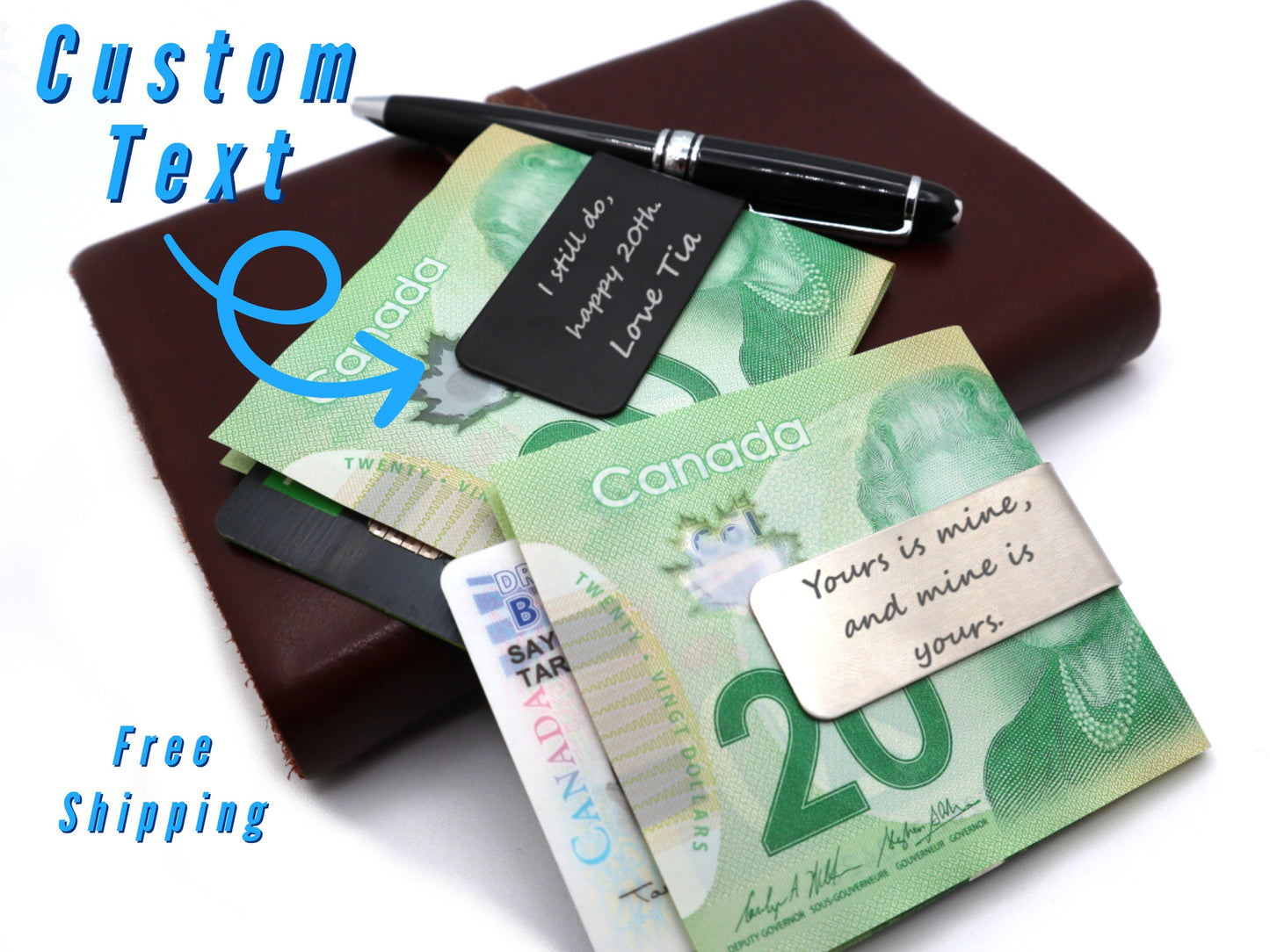 Personalized Money Clip Gift With Your Custom Engraved Message To Give As Birthday Gifts, Father Of The Bride, Groomsmen, And Gift For Dad