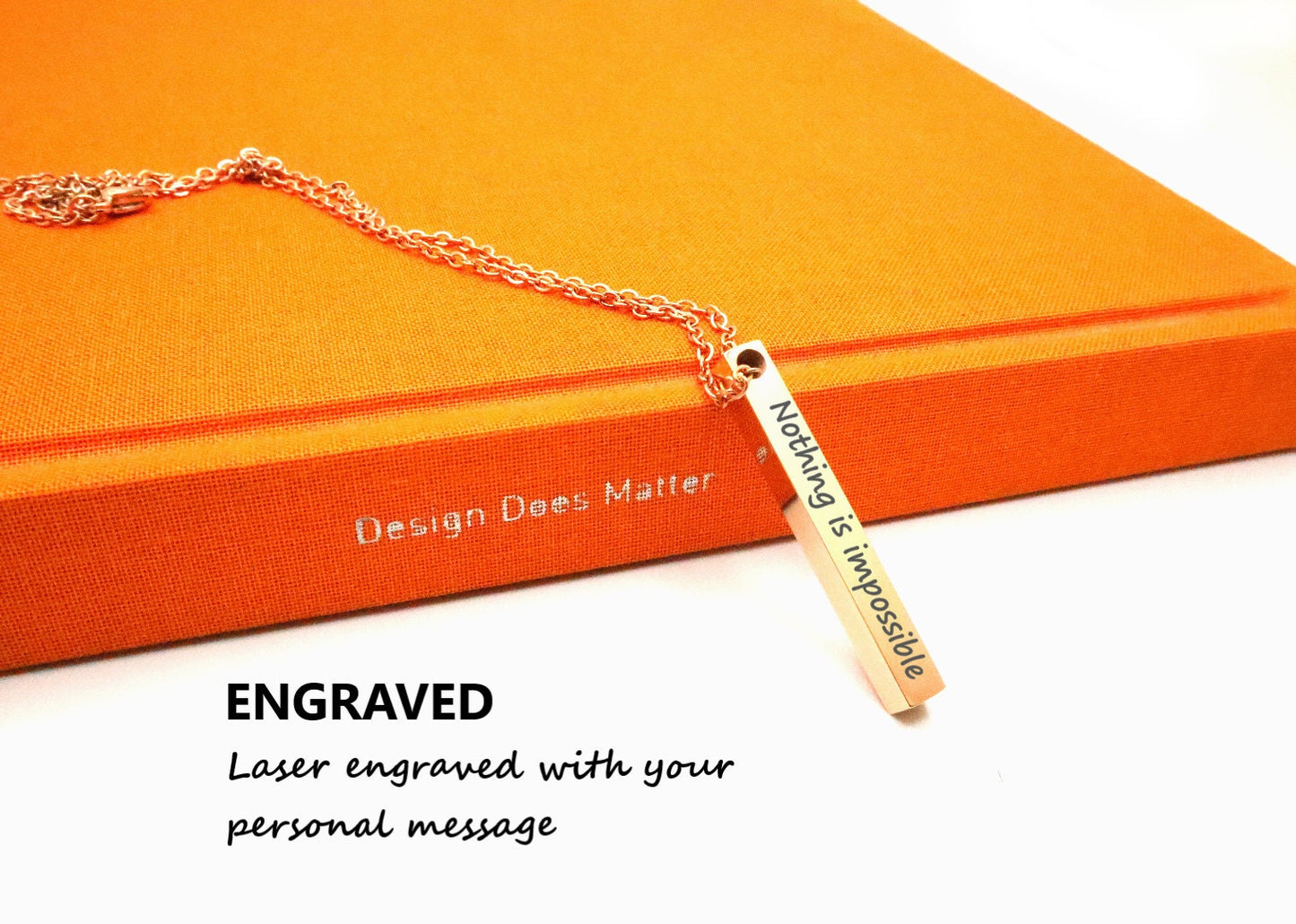 Personalized Vertical Bar Necklace For Mothers Day Gift, Name Necklace Valentine Gift, Vertical Bar Pendant Gift For Her and Bridesmaid Gift